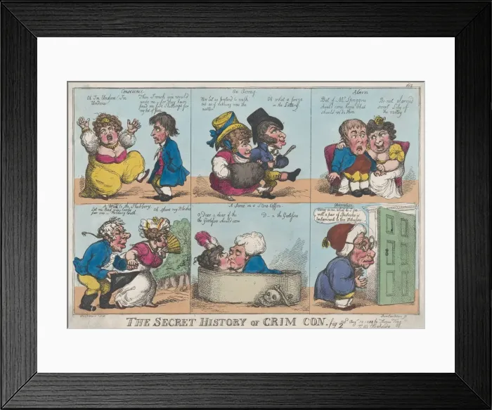 Framed Print : The Secret History of Crim Con, Fig. 2, August 18, 1812. August 18, 1812 Framed Print : The Secret History of Crim Con, Fig. 2, August 18, 1812. August 18, 1812