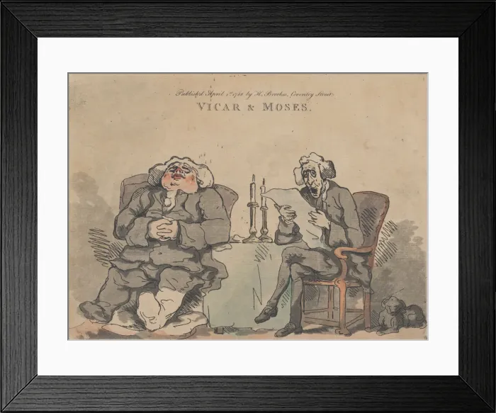 Framed Print : Vicar & Moses, April 1, 1786. April 1, 1786. Creator: Thomas Rowlandson Framed Print : Vicar & Moses, April 1, 1786. April 1, 1786. Creator: Thomas Rowlandson