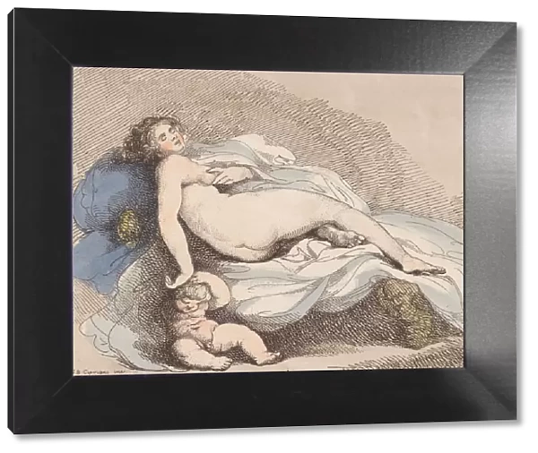 Sleeping Venus and Love, 1799. 1799. Creator: Thomas Rowlandson