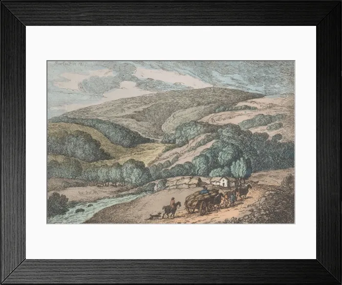Framed Print : View near Bridport, Dorsetshire, from Sketches from Nature, 1819-22. 1819-22 Framed Print : View near Bridport, Dorsetshire, from Sketches from Nature, 1819-22. 1819-22