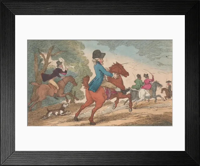 Framed Print : How to Ride Up Hyde Park, June 11, 1808. June 11, 1808. Creator: Thomas Rowlandson Framed Print : How to Ride Up Hyde Park, June 11, 1808. June 11, 1808. Creator: Thomas Rowlandson