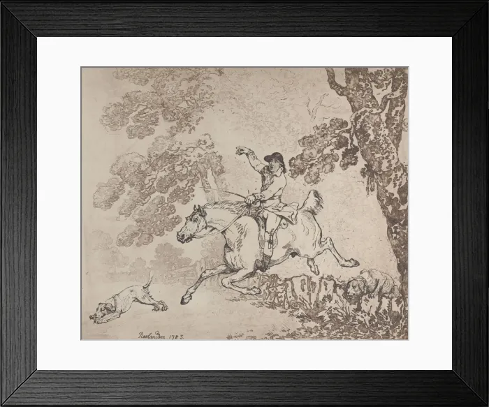 Framed Print : The Huntsman, 1785. 1785. Creator: Thomas Rowlandson Framed Print : The Huntsman, 1785. 1785. Creator: Thomas Rowlandson