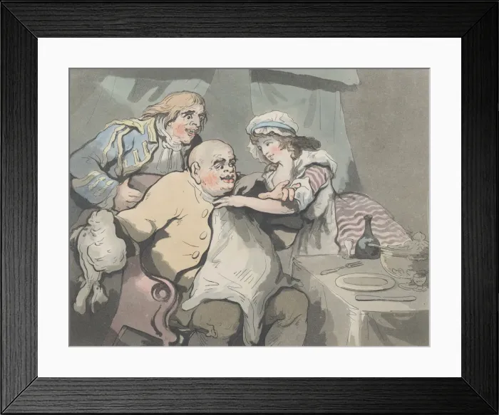 Framed Print : Preparing for Supper, 1790?. 1790?. Creator: Thomas Rowlandson Framed Print : Preparing for Supper, 1790?. 1790?. Creator: Thomas Rowlandson