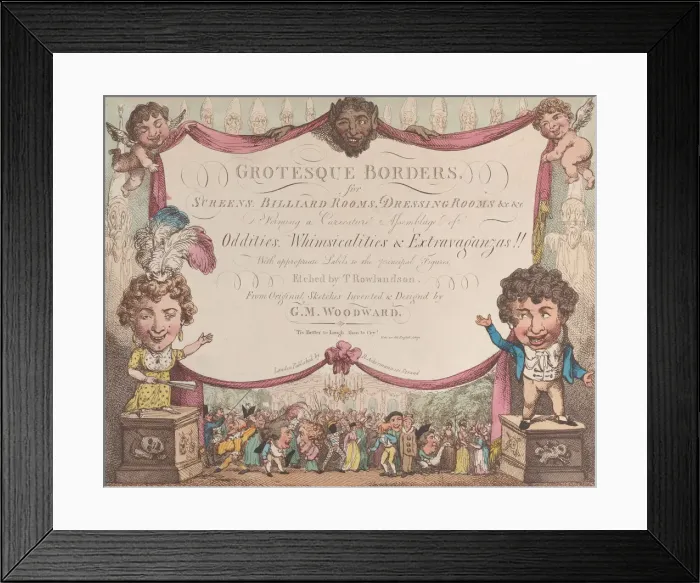 Framed Print : Grotesque Borders for Screens, Billiard Rooms, Dressing Rooms, &c &c, 1799-1800 Framed Print : Grotesque Borders for Screens, Billiard Rooms, Dressing Rooms, &c &c, 1799-1800