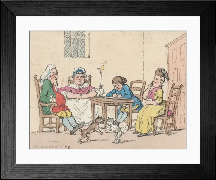 Framed Print : Sunday Evening, 1770-1780. 1770-1780. Creator: Thomas Rowlandson Framed Print : Sunday Evening, 1770-1780. 1770-1780. Creator: Thomas Rowlandson