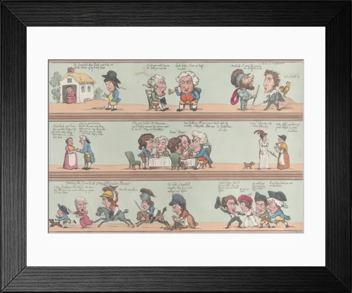 Framed Print : Grotesque Borders for Rooms & Halls, [November 20, 1800], reprint