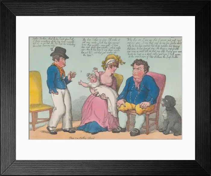Framed Print : A Seamans Wifes Reckoning, July 15, 1812. July 15, 1812. Creator: Thomas Rowlandson Framed Print : A Seamans Wifes Reckoning, July 15, 1812. July 15, 1812. Creator: Thomas Rowlandson