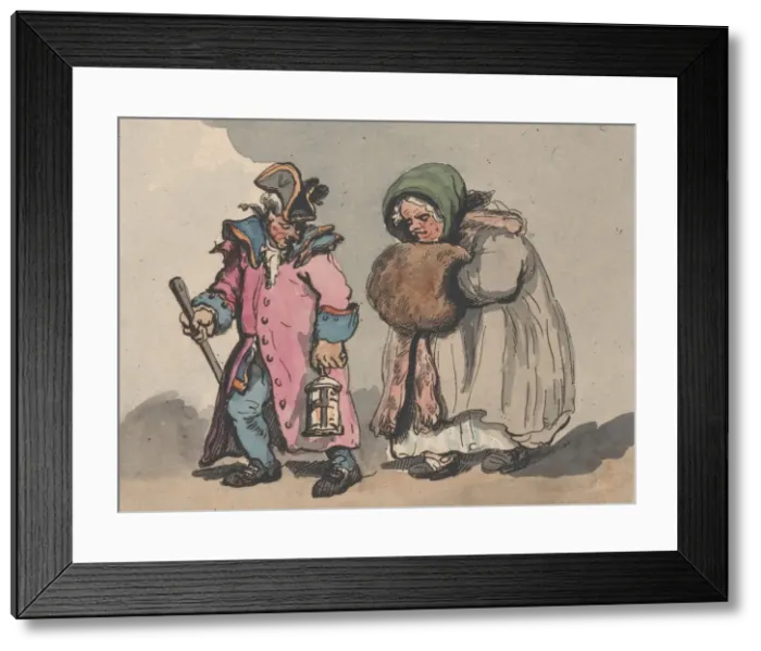 Framed Print : A Return from a Visit, April 3, 1798. April 3, 1798. Creator: Thomas Rowlandson Framed Print : A Return from a Visit, April 3, 1798. April 3, 1798. Creator: Thomas Rowlandson