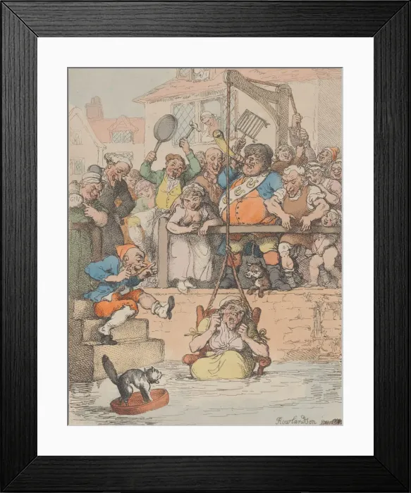 Framed Print : Ducking a Scold, [April 12, 1803], reissued April 12