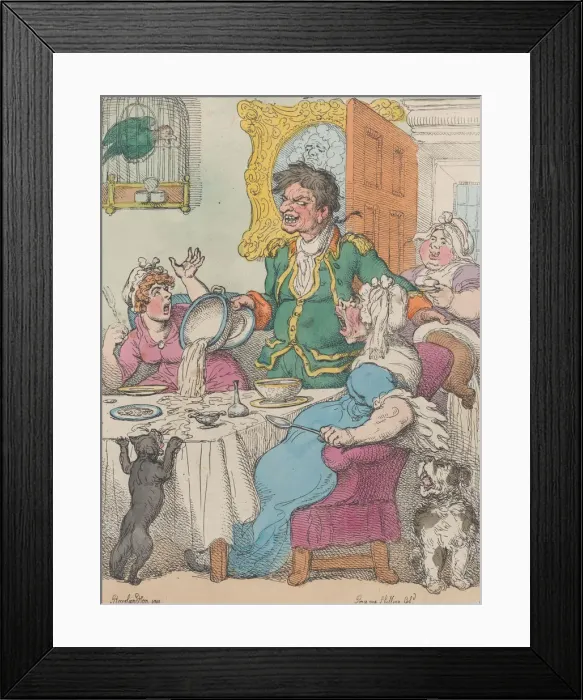 Framed Print : Directions to Footmen, November 10, 1807. November 10, 1807. Creator: Thomas Rowlandson Framed Print : Directions to Footmen, November 10, 1807. November 10, 1807. Creator: Thomas Rowlandson