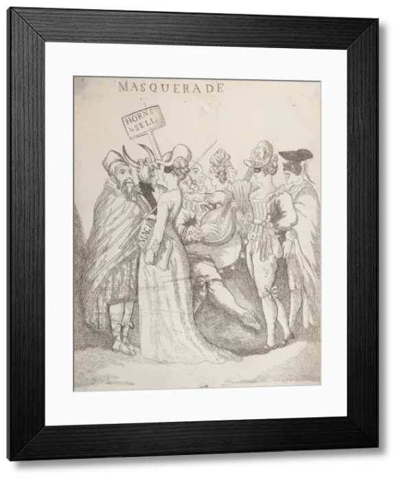 Framed Print : Masquerade, [August 30, 1811], copy after. [August 30, 1811], copy after