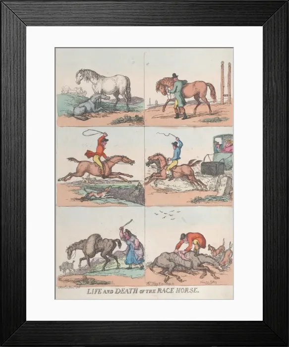 Framed Print : Life and Death of the Race Horse, [September 25, 1811], reprint