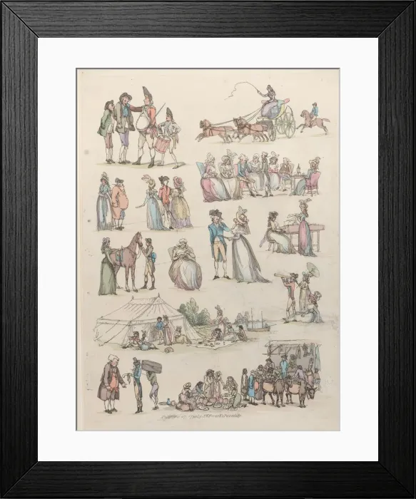 Framed Print : Plate 7, Outlines of Figures, Landscapes and Cattle... for the Use of Learners, Ju Framed Print : Plate 7, Outlines of Figures, Landscapes and Cattle... for the Use of Learners, Ju