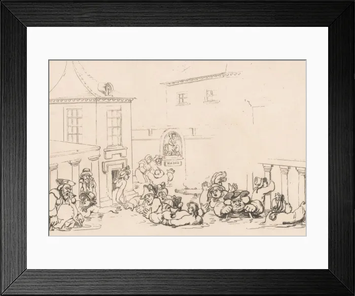 Framed Print : Comforts of Bath, Plate 7, January 6, 1798. January 6, 1798. Creator: Thomas Rowlandson Framed Print : Comforts of Bath, Plate 7, January 6, 1798. January 6, 1798. Creator: Thomas Rowlandson