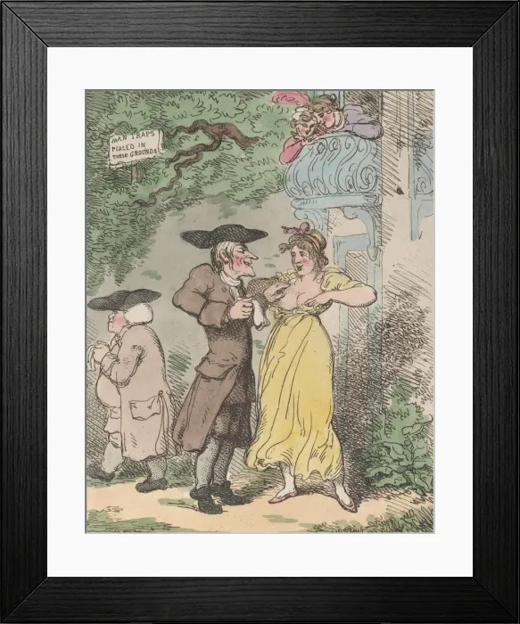Framed Print : Quaker in Love, 1815 (?). 1815 (?). Creator: Thomas Rowlandson Framed Print : Quaker in Love, 1815 (?). 1815 (?). Creator: Thomas Rowlandson