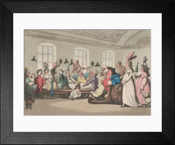 Framed Print : Comforts of Bath, Plate 11, January 6, 1798. January 6, 1798. Creator: Thomas Rowlandson Framed Print : Comforts of Bath, Plate 11, January 6, 1798. January 6, 1798. Creator: Thomas Rowlandson