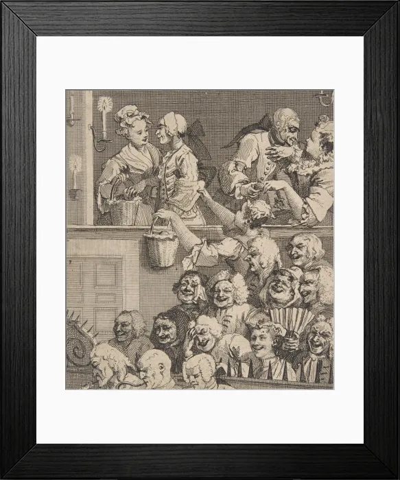 Framed Print : The Laughing Audience, December 1733. December 1733. Creator: William Hogarth Framed Print : The Laughing Audience, December 1733. December 1733. Creator: William Hogarth
