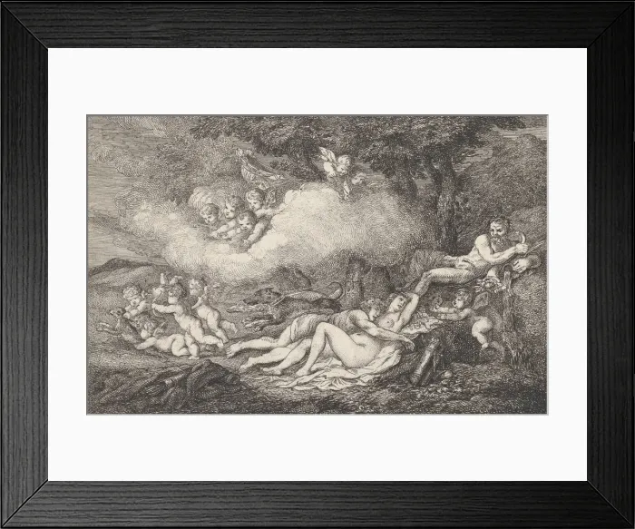 Framed Print : Mars and Sleeping Venus with Putti, 1799. 1799. Creator: Thomas Rowlandson Framed Print : Mars and Sleeping Venus with Putti, 1799. 1799. Creator: Thomas Rowlandson