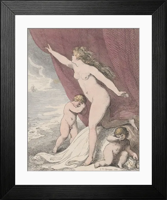 Framed Print : Ariadne Abandoned by Theseus, 1790-99. 1790-99. Creator: Thomas Rowlandson Framed Print : Ariadne Abandoned by Theseus, 1790-99. 1790-99. Creator: Thomas Rowlandson