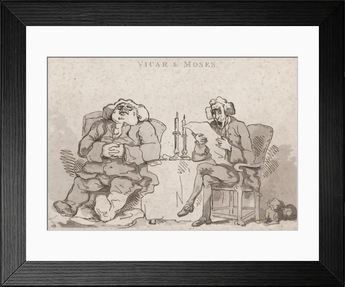 Framed Print : Vicar & Moses, 1786. 1786. Creator: Thomas Rowlandson Framed Print : Vicar & Moses, 1786. 1786. Creator: Thomas Rowlandson