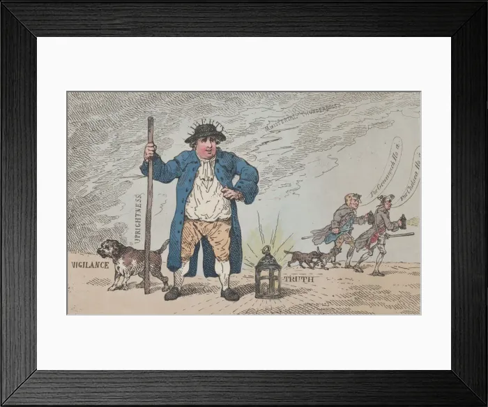 Framed Print : The Westminster Watchman, April 12, 1784. April 12, 1784. Creator: Thomas Rowlandson Framed Print : The Westminster Watchman, April 12, 1784. April 12, 1784. Creator: Thomas Rowlandson