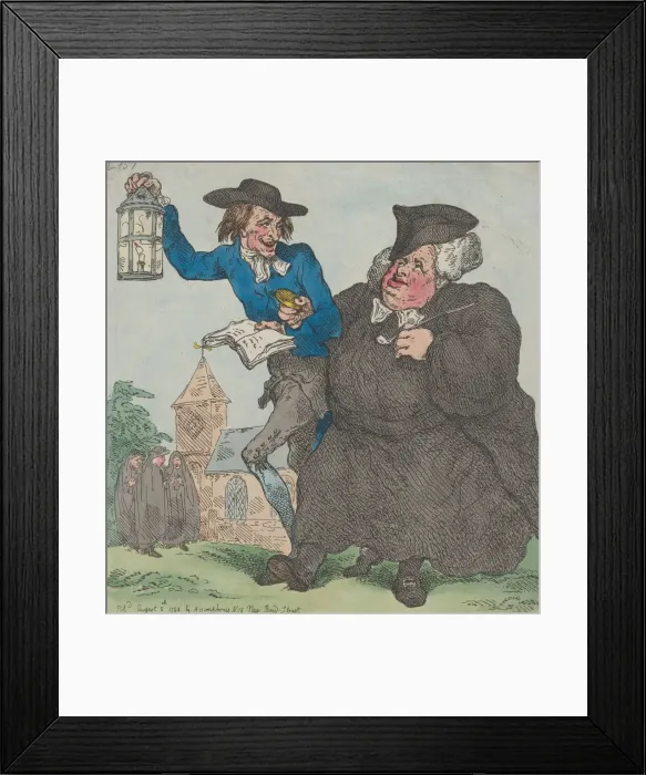 Framed Print : Vicar & Moses, August 8, 1784. August 8, 1784. Creator: Thomas Rowlandson Framed Print : Vicar & Moses, August 8, 1784. August 8, 1784. Creator: Thomas Rowlandson
