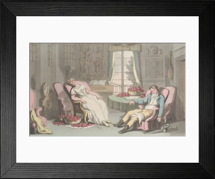 Framed Print : Sleeping Tete a Tete, at a First Visit of Don Luigi s Framed Print : Sleeping Tete a Tete, at a First Visit of Don Luigi s