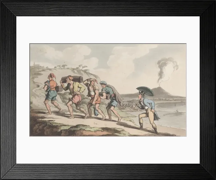 Framed Print : Don Luigis Baggage Seized by Four Lazzaroni, from Naples and the Campagna Felice Framed Print : Don Luigis Baggage Seized by Four Lazzaroni, from Naples and the Campagna Felice
