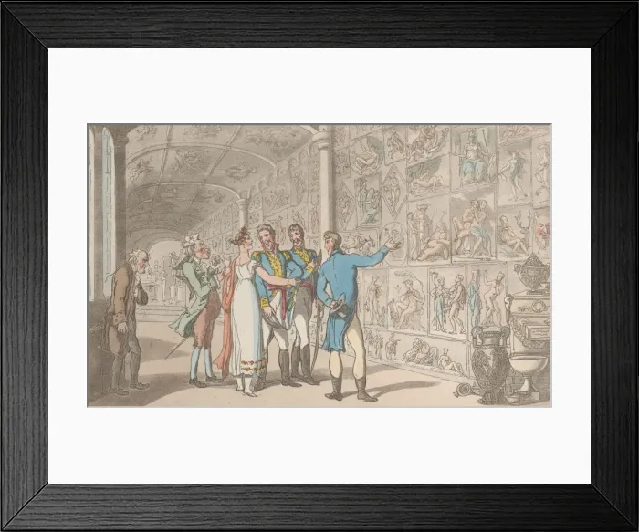 Framed Print : Don Luigi Meets Donna Anna in the Museum, from Naples and the Campagna Felice: in Framed Print : Don Luigi Meets Donna Anna in the Museum, from Naples and the Campagna Felice: in
