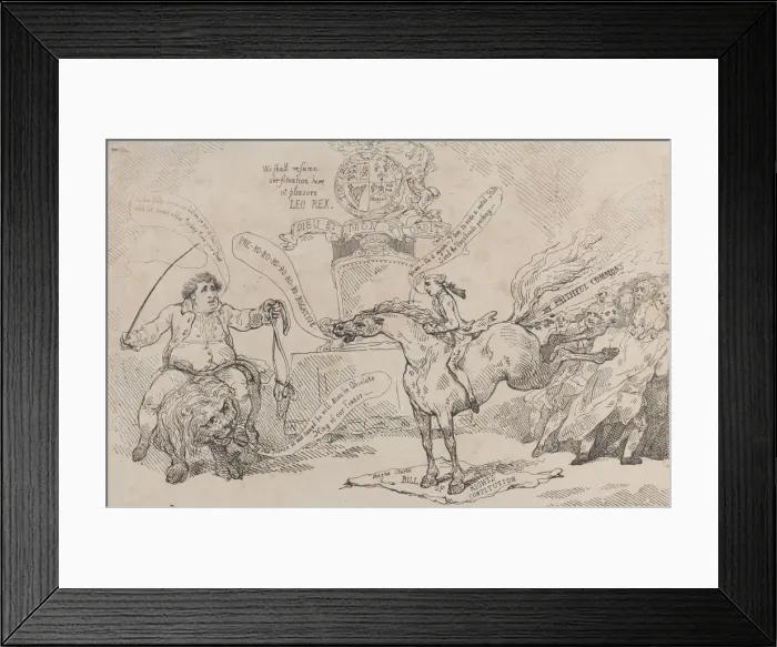 Framed Print : The Hanoverian Horse and British Lion, March 31, 1784. March 31, 1784 Framed Print : The Hanoverian Horse and British Lion, March 31, 1784. March 31, 1784