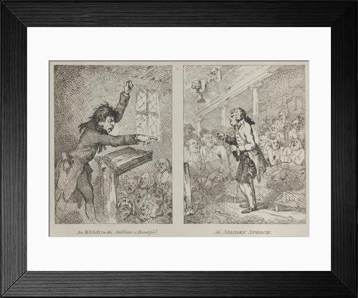 Framed Print : An Essay on the Sublime & Beautiful;The Maiden Speech, October 1, 1785 Framed Print : An Essay on the Sublime & Beautiful;The Maiden Speech, October 1, 1785