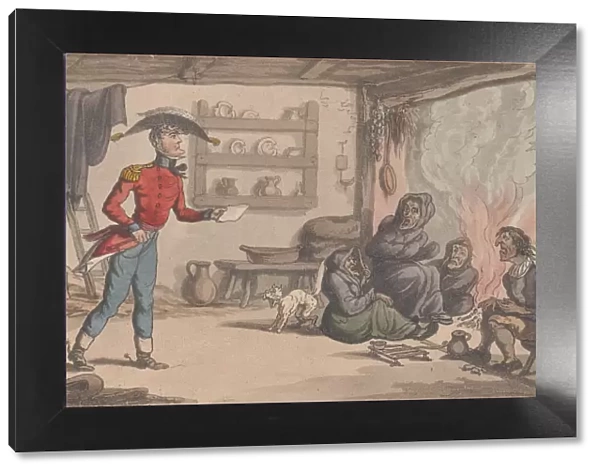 Getting into his Billet, from The Military Adventures of Johnny Newcome, 1815