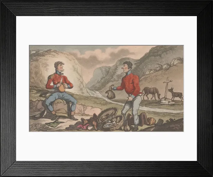Framed Print : Taking his Breakfast, from The Military Adventures of Johnny Newcome, 1815 Framed Print : Taking his Breakfast, from The Military Adventures of Johnny Newcome, 1815