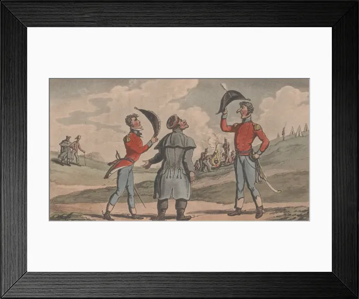 Framed Print : Introduced to his Colonel, from The Military Adventures of Johnny Newcome Framed Print : Introduced to his Colonel, from The Military Adventures of Johnny Newcome