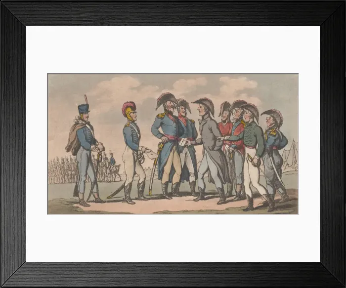 Framed Print : Johnny on Duty with his Chief, from The Military Adventures of Johnny Newcome Framed Print : Johnny on Duty with his Chief, from The Military Adventures of Johnny Newcome