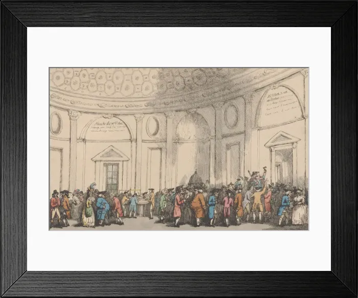 Framed Print : The Bank, January 1792. January 1792. Creator: Thomas Rowlandson Framed Print : The Bank, January 1792. January 1792. Creator: Thomas Rowlandson