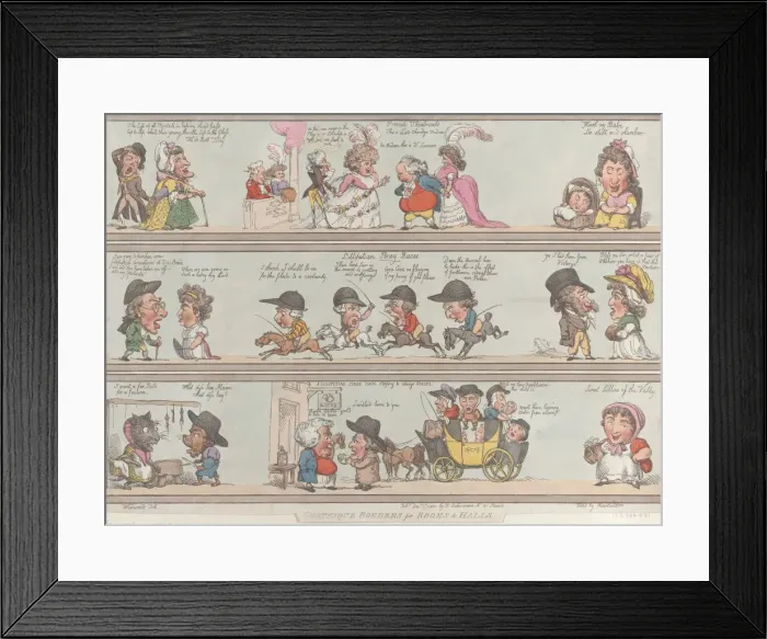 Framed Print : Grotesque Borders for Rooms & Halls, December 1, 1800. December 1, 1800 Framed Print : Grotesque Borders for Rooms & Halls, December 1, 1800. December 1, 1800