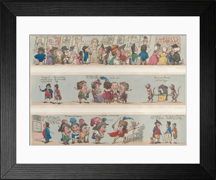 Framed Print : A Scene in Pizzaro, Grotesque Borders for Rooms & Halls (?), 1799-1800. 1799-1800 Framed Print : A Scene in Pizzaro, Grotesque Borders for Rooms & Halls (?), 1799-1800. 1799-1800