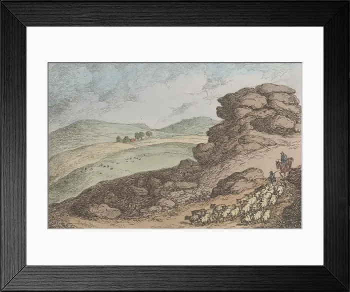 Framed Print : Rouler Moor, Cornwall, from Sketches from Nature, 1822. 1822 Framed Print : Rouler Moor, Cornwall, from Sketches from Nature, 1822. 1822