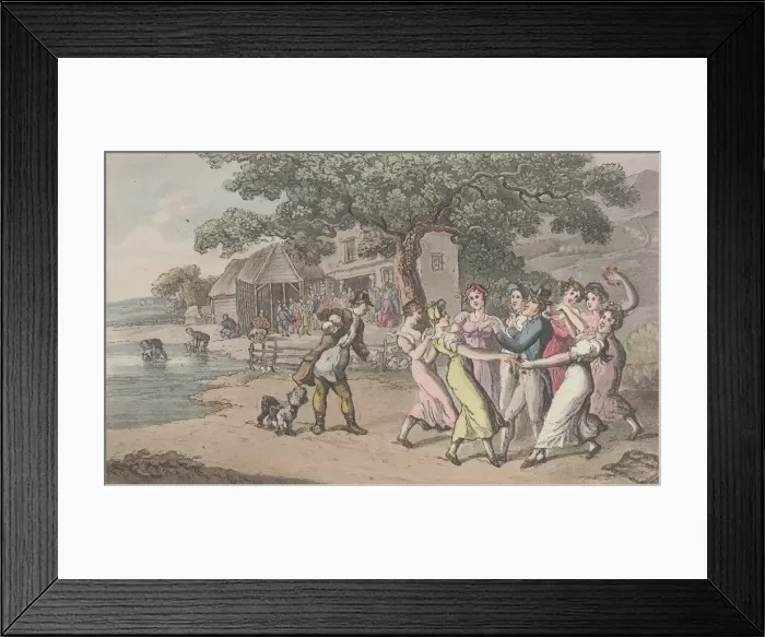 Framed Print : Quae Genus at a Sheep-shearing, from The History of Johnny Quae Genus, The Li Framed Print : Quae Genus at a Sheep-shearing, from The History of Johnny Quae Genus, The Li