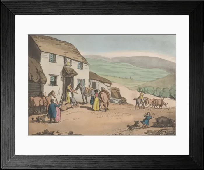 Framed Print : A View of Camelford, Cornwall, from Sketches from Nature, 1822. 1822 Framed Print : A View of Camelford, Cornwall, from Sketches from Nature, 1822. 1822