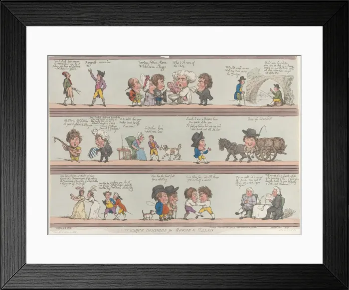 Framed Print : Grotesque Borders for Rooms & Halls, [October 20, 1800], reprint