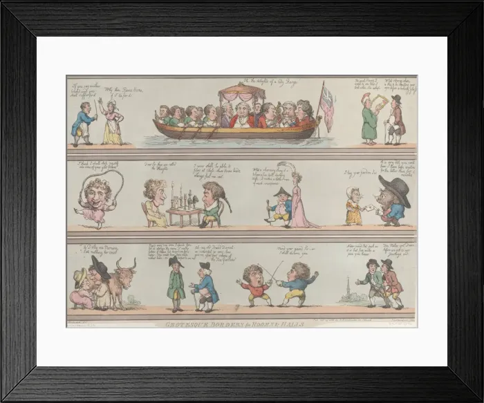 Framed Print : Grotesque Borders for Rooms & Halls, [October 29, 1800], reprint