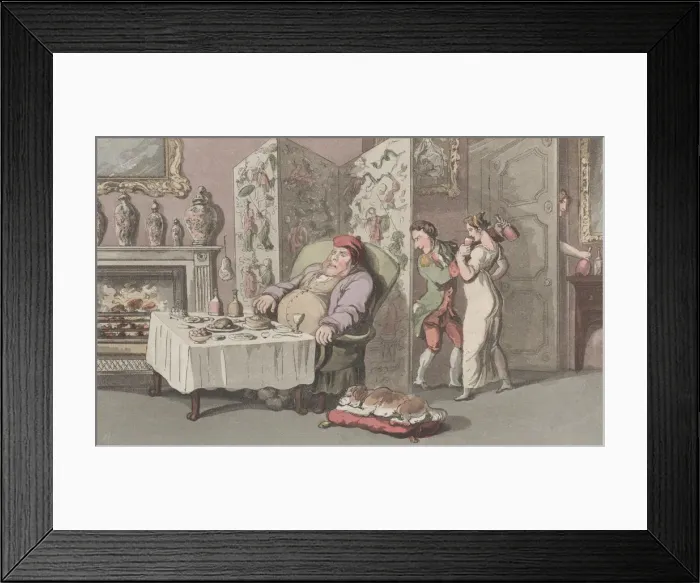 Framed Print : Quae Genus, in the Service of Sr. Jeffery Gourmand, from The History of Johnny Framed Print : Quae Genus, in the Service of Sr. Jeffery Gourmand, from The History of Johnny