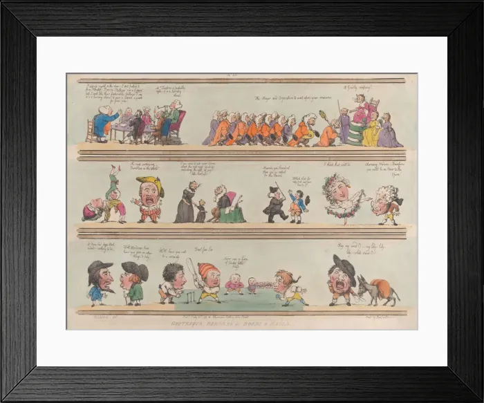 Framed Print : Grotesque Borders for Rooms & Halls, Plate 13, 1799. 1799 Framed Print : Grotesque Borders for Rooms & Halls, Plate 13, 1799. 1799
