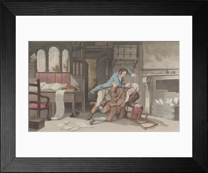Framed Print : Conflict Between Quae Genus and Lawyer Gripe-all, from The History of Johnny Q