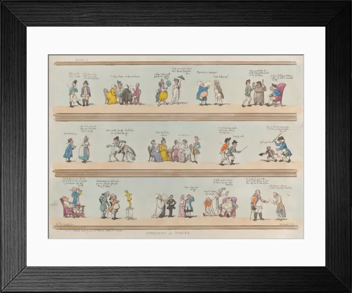Framed Print : Borders for Rooms, Plate 3, March 30, 1799. March 30, 1799. Creator: Thomas Rowlandson Framed Print : Borders for Rooms, Plate 3, March 30, 1799. March 30, 1799. Creator: Thomas Rowlandson