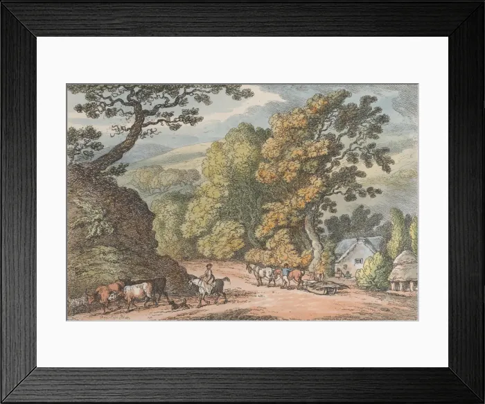 Framed Print : Cottage at the Foot of Router Mountain Cornwall, from Views in Cornwall Framed Print : Cottage at the Foot of Router Mountain Cornwall, from Views in Cornwall