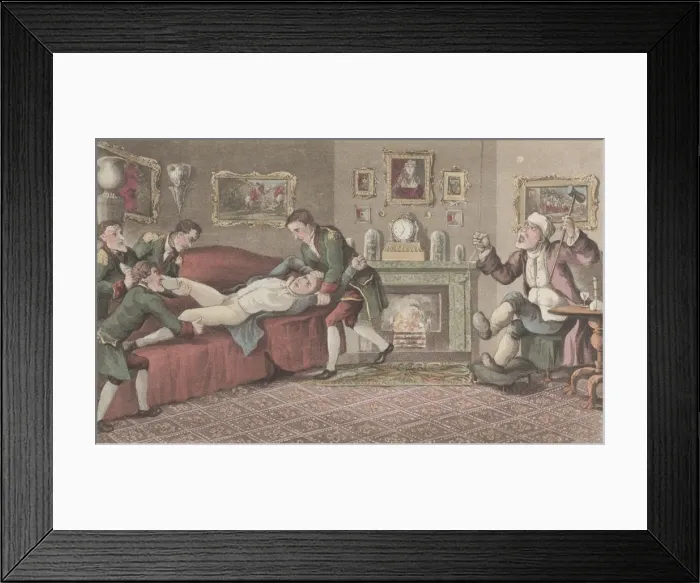 Framed Print : Quae Genus Turned out of a House Which He Mistakes for His Own, from The Hist Framed Print : Quae Genus Turned out of a House Which He Mistakes for His Own, from The Hist