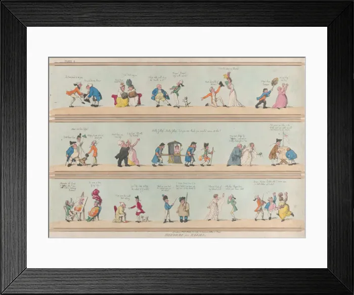 Framed Print : Borders for Rooms, Plate 2, March 25, 1799. March 25, 1799. Creator: Thomas Rowlandson Framed Print : Borders for Rooms, Plate 2, March 25, 1799. March 25, 1799. Creator: Thomas Rowlandson